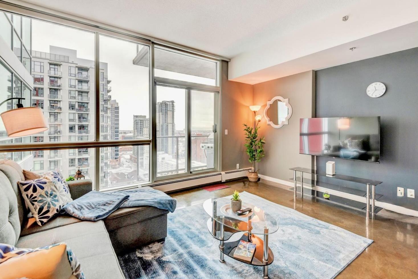 Modern 2Br Condo - King Bed - Downtown City Views YYC Kültér fotó
